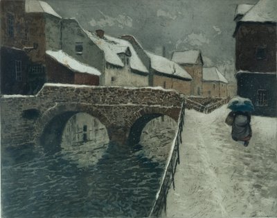 Bro i Amiens (fargetsning) av Fritz Thaulow