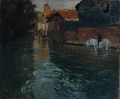 Elv i nord, ca. 1893 (maleri) av Fritz Thaulow