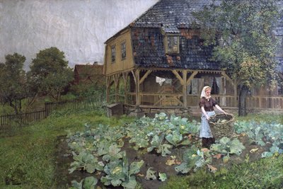 Herregården på Grunerløkka (olje på lerret) av Fritz Thaulow