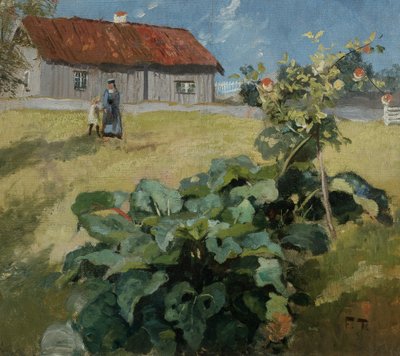 Kvinne og barn, ca. 1892 av Fritz Thaulow