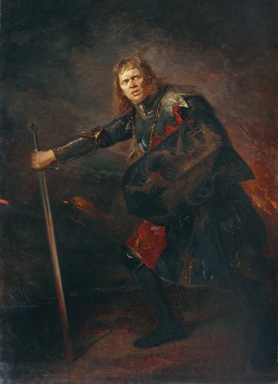Skuespilleren Alois Wohlmuth som Richard III. av Fritz von Uhde