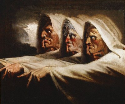 The Weird Sisters The Three Witches, ca 1782 av Füssli