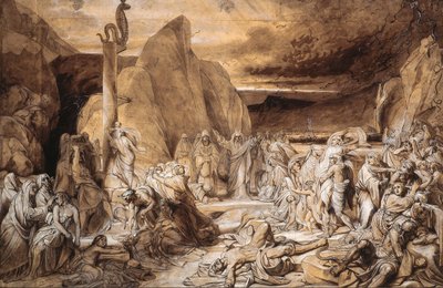 The Brazen Serpent Study, 1839. av Fyodor Antonovich Bruni