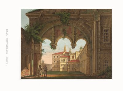 Utsikt over de patriarkalske kamrene. Fra den russiske statens antikviteter, 1849-1853. av Fyodor Grigoryevich Solntsev