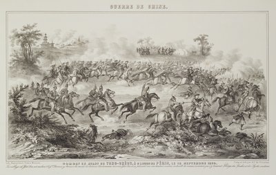 Slaget ved Chang-Kia-Onang, før Tong-Cheou, 18. september 1860, fra The War in China, 1862 av G.C. de Fortavion