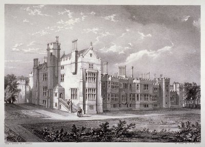 Utsikt over Lambeth Palace, London, c1830 av GF Bragg