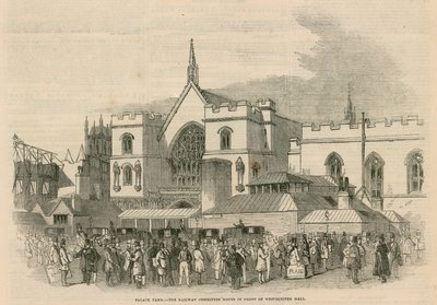 Palace Yard, Railway Committee Rooms foran Westminster Hall av G.F. Sargent