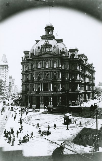 Old Post Office, Broadway and Park Row, New York City, ca. 1900 av G.P. Hall und Sohn