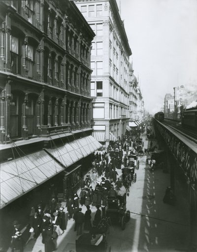 Sixth Avenue mellom 23rd og 18th Streets, New York City av G.P. Hall und Sohn