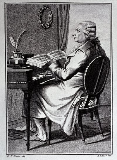 Portrett av Antonio Sacchini-tegning av G. B. Bosio