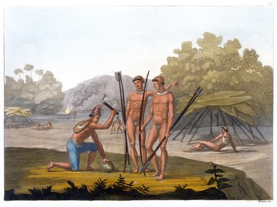 Patacho Tribesmen (fargegravering) av G. Bramati
