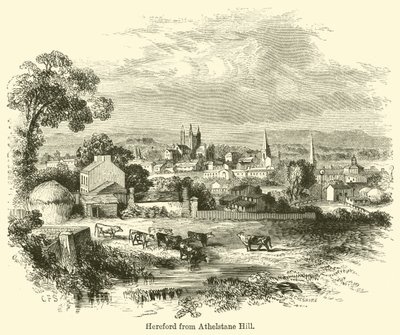 Hereford fra Athelstane Hill av G. F. Sargent