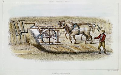 Klokkehøstermaskin, 1851 av G. H. Swanston