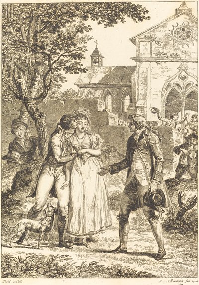 Kysset returnerte: Kysset klart av G. Mallesteste after Jacques Louis François Touzé