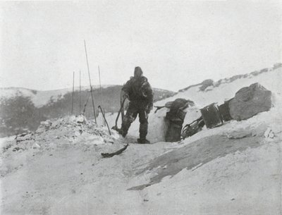 Browning ved Igloo-døren, 1912, 1913 av G. Murray Levick