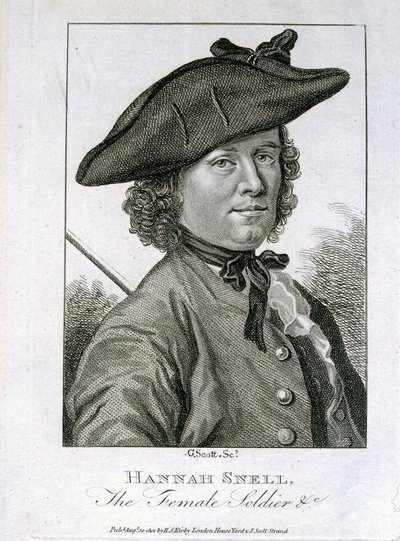 Hannah Snell, den kvinnelige soldaten, utgitt av R.S. Kirby, 1804 av G. Scott