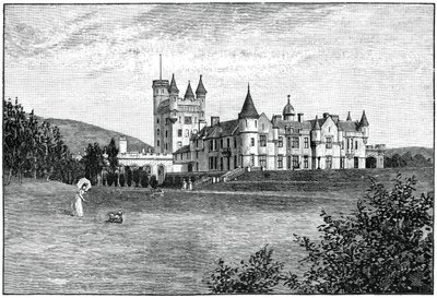 Balmoral Castle fra nordvest, Aberdeenshire, Skottland, 1900. av G. W. Wilson and Company
