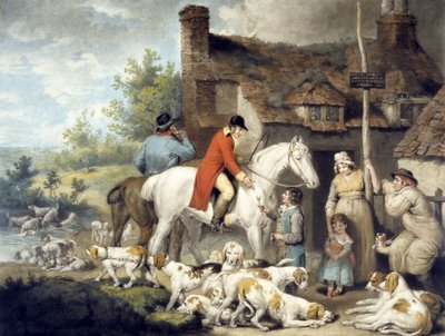 Utenfor en Country Alehouse, gravert av William Ward av G. and Ward J. Morland
