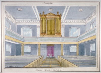 Interiør av Holy Trinity Church, Newington, Southwark, London, 1826 av G Yates
