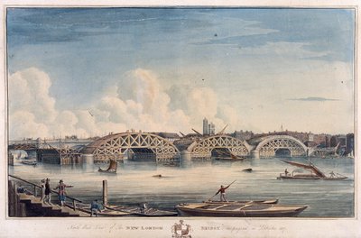 New London Bridge, London, 1827 av G Yates