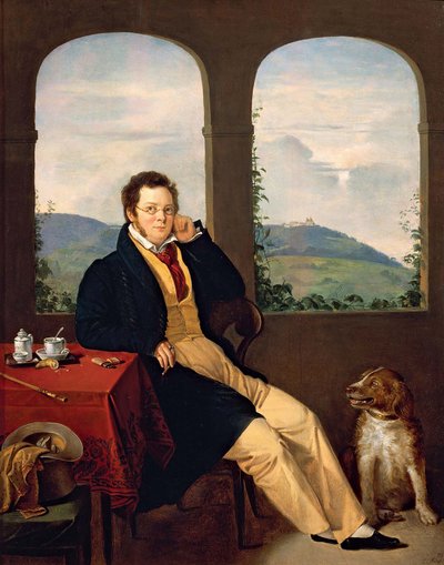 Portrett av Franz Schubert 1797-1828, 1827. av Gabor Melegh