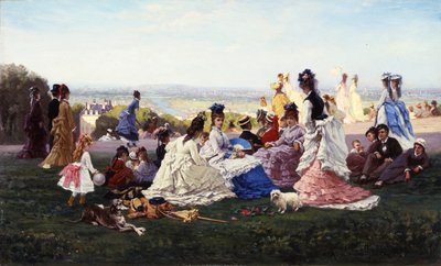 Søndag i Bellevue, 1874 av Gabriel Amable de Lafoulhouze