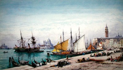 Venezia (akvarell på papir) av Gabriel Carelli