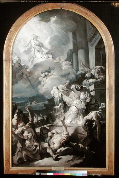 Miraklet av St. Genevieve, ca. 1765 av Gabriel Francois Doyen