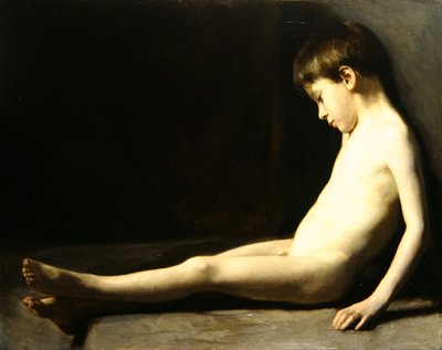 The Young Model Asleep (olje på lerret) av Gabriel Gruchy