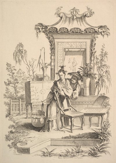 Kinesisk mann og kvinne, ca. 1742. av Gabriel Huquier
