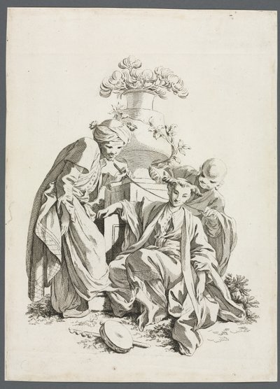 Sansene: Berøring etter Boucher. av Gabriel Huquier