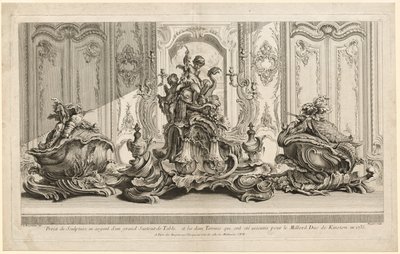 Verk av Juste-Aurèle Meissonier: Sølvskulpturprosjekt for et stort midtpunkt ..., ca. 1735-1737 av Gabriel Huquier