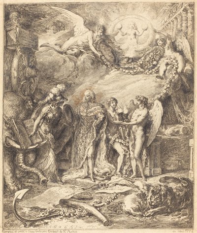 Allegori om ekteskapet til greven av Provence av Gabriel Jacques de Saint Aubin