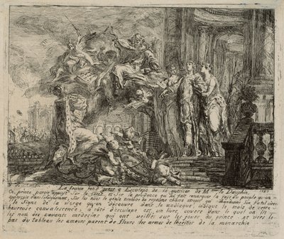 Allegori om rekonvalesensen til Dauphinen av Gabriel Jacques de Saint Aubin