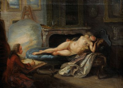 Det private akademi, 1755. av Gabriel Jacques de Saint Aubin