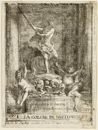 "The Anger of Neptun"-fontenen av Gabriel Jacques de Saint Aubin
