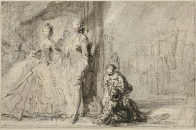 Promenaden på Boulevarden av Gabriel Jacques de Saint Aubin