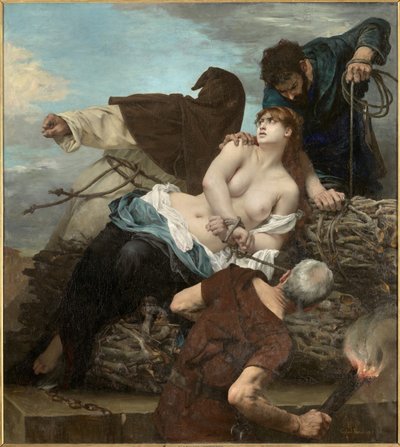 Scene for inkvisisjonen i Spania av Gabriel Joseph Marie Augustin Ferrier