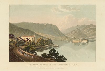 Utsikt fra Stresa på den vakre øya Isola Bella, Lago Maggiore, før 1820. av Gabriel Ludwig Lory