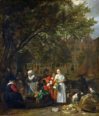 Et urtemarked i Amsterdam av Gabriel Metsu