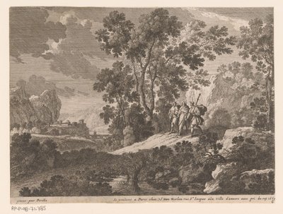 Kristus og Emmaus Landskap med scener fra Kristi liv (serietittel) av Gabriel Perelle