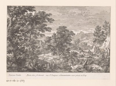 Landskap med Kristus som taler til disipler Landskap med bibelske scener (serietittel) av Gabriel Perelle