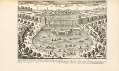 The Extremity of the Garden of Marly, fra "Les Delices de Versailles et des Maisons Royales" av Charles-Antoine Jombert, 1766 av Gabriel Perelle