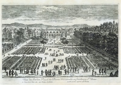 Utsikt over Jardin des Plantes på 1600-tallet, av Perelle av Gabriel Perelle