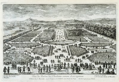 Utsikt over Tuileriehagen slik den er nå - grav. av Perelle, slutten av 1600-tallet av Gabriel Perelle