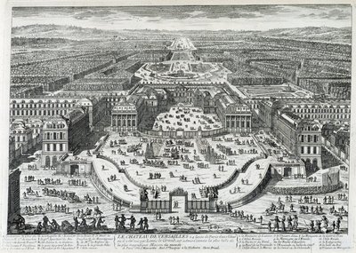 Utsikt over æresgården til Chateau de Versailles - av Perelle, sent på 1600-tallet av Gabriel Perelle