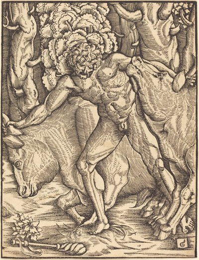 Hercules bærer av storfeet fra Geryon av Gabriel Salmon