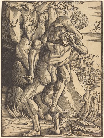 Hercules og Antaeus av Gabriel Salmon