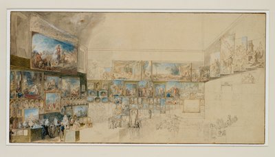 Ansicht des Salons von 1765 von Gabriel de Saint-Aubin