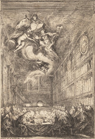 En konferanse av advokater, 1776. av Gabriel de Saint Aubin